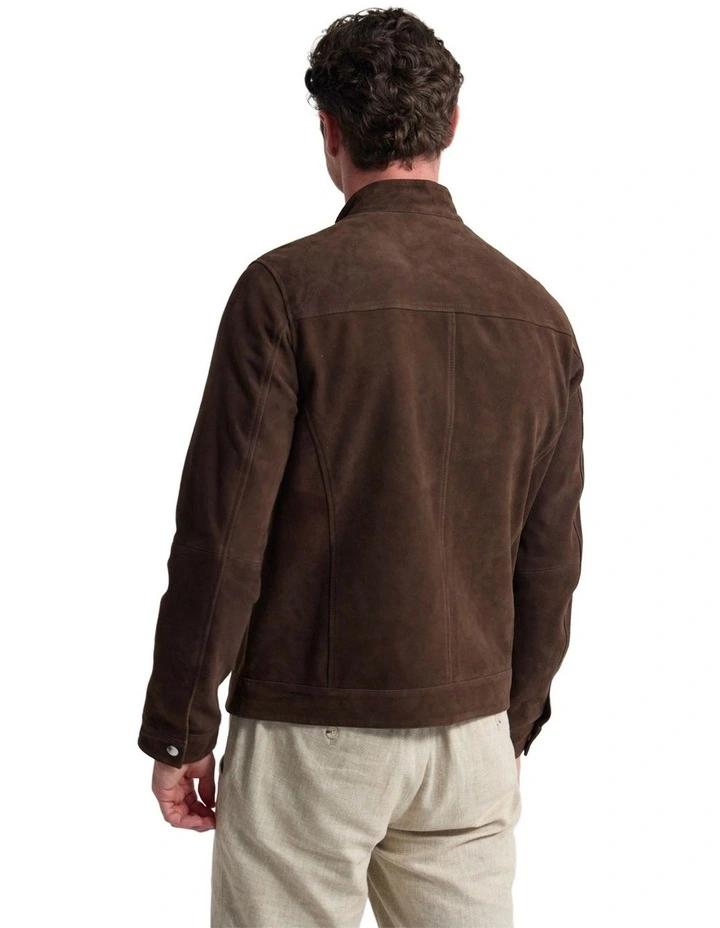 Blade Suede Jacket in Chocolate image 2