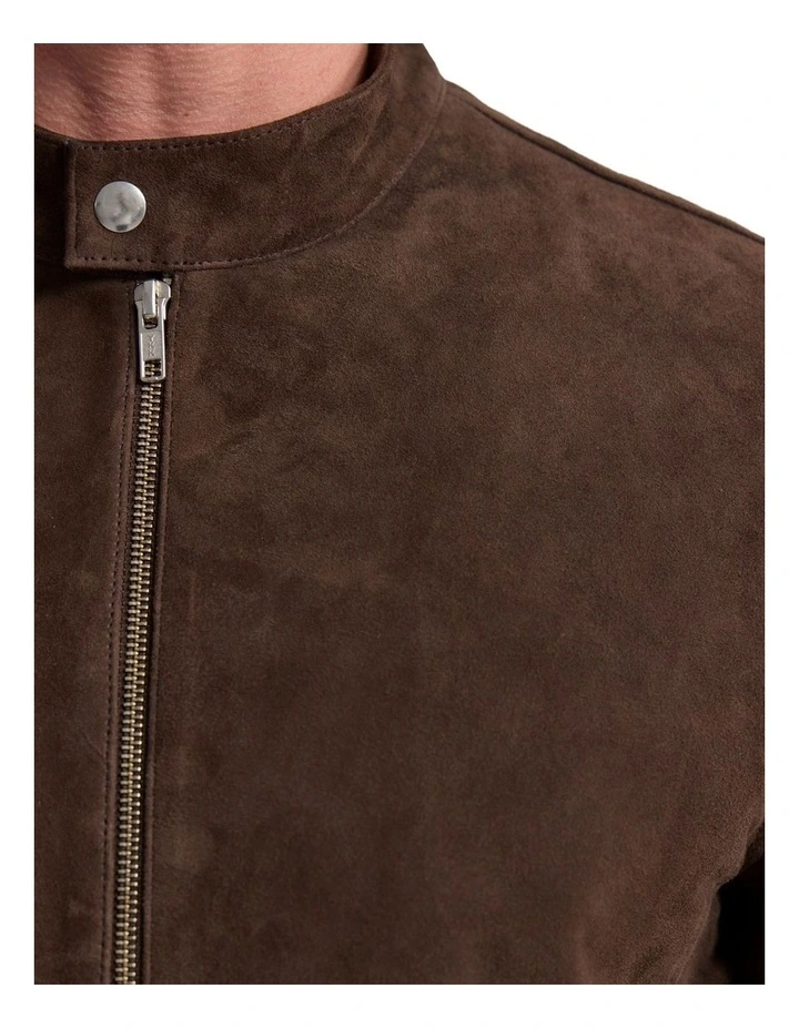 Blade Suede Jacket in Chocolate image 6