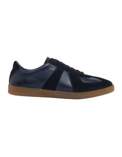 Max Leather/Suede Trainer in Navy
