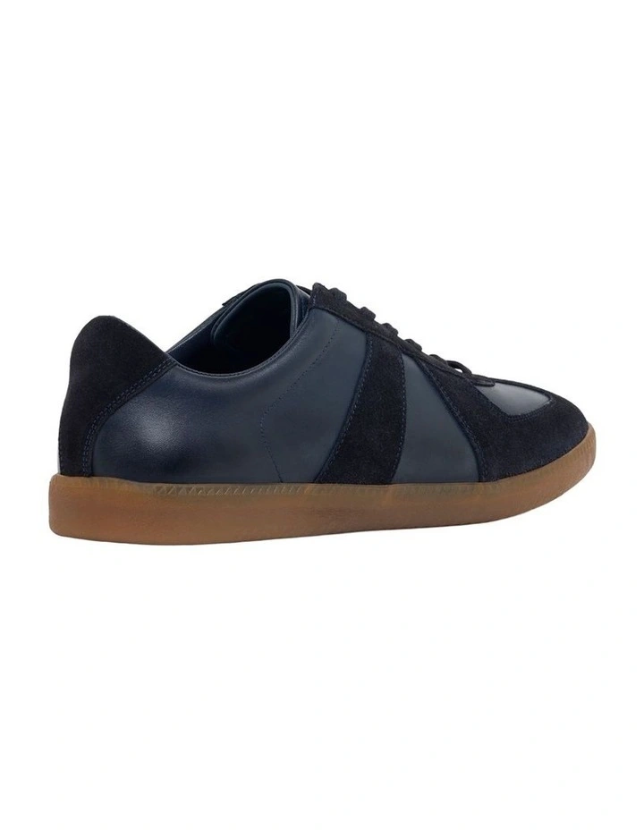Max Leather/Suede Trainer in Navy image 2