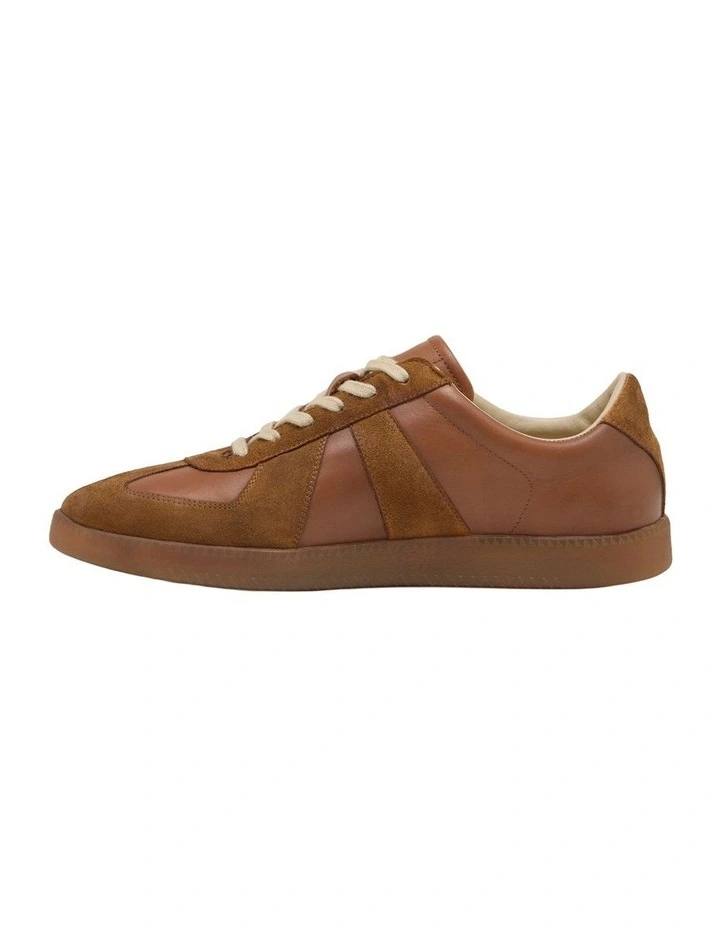 Max Leather/Suede Trainer in Tan image 2