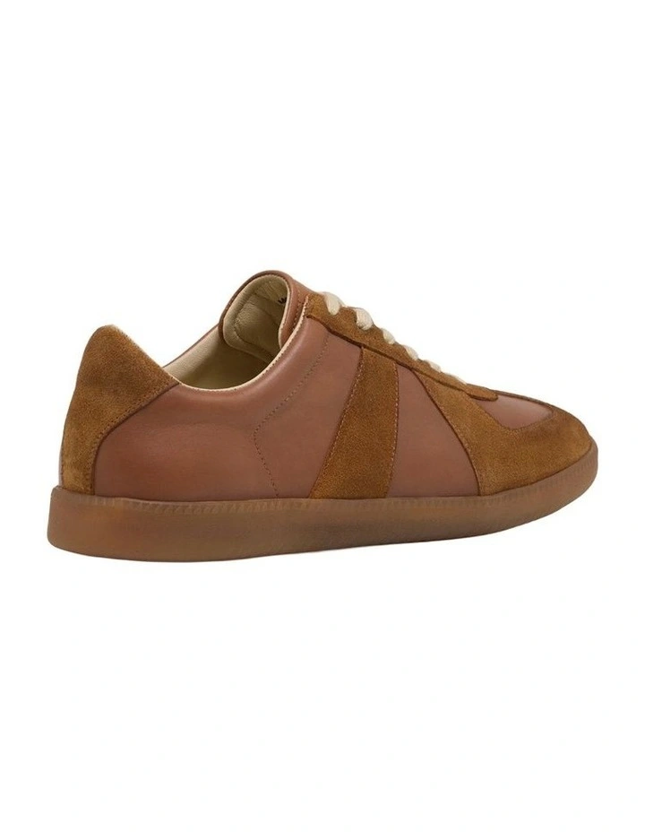 Max Leather/Suede Trainer in Tan image 3