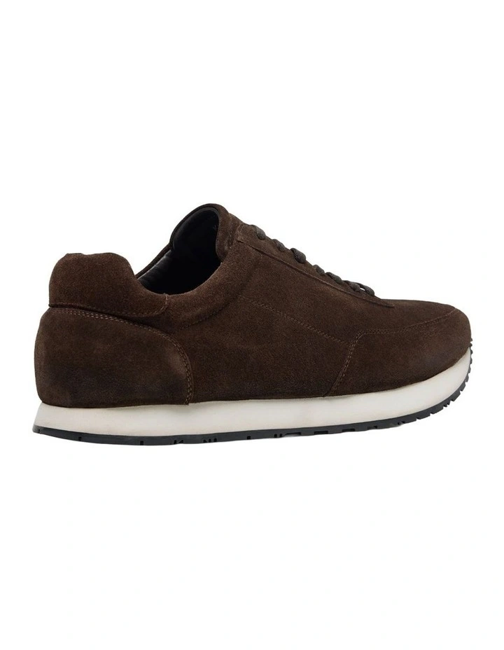 Krew Suede Trainer in Chocolate image 2