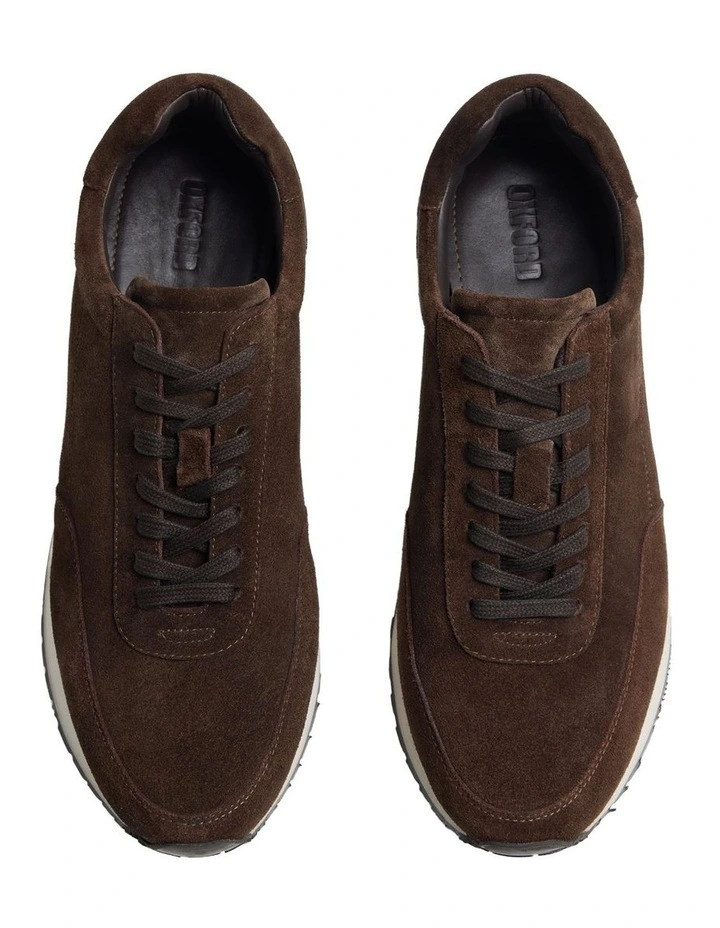 Krew Suede Trainer in Chocolate image 5