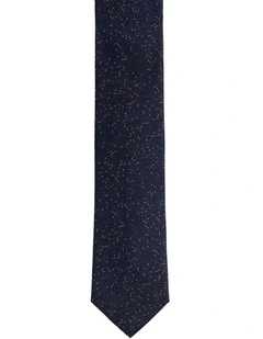 Cosmic Silk Tie 7cm in Dark Navy