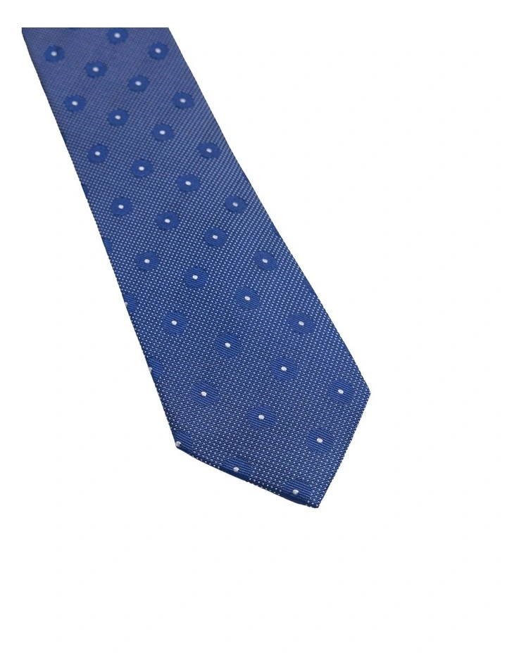 Nolan Flower Silk Tie 7cm in Navy image 3