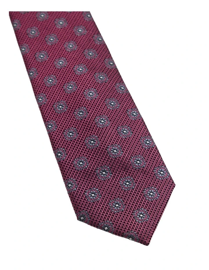 Rosetta Silk Tie 7cm in Rose image 2