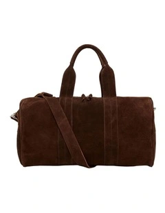 Miles Suede Weekender Bag in Hikory