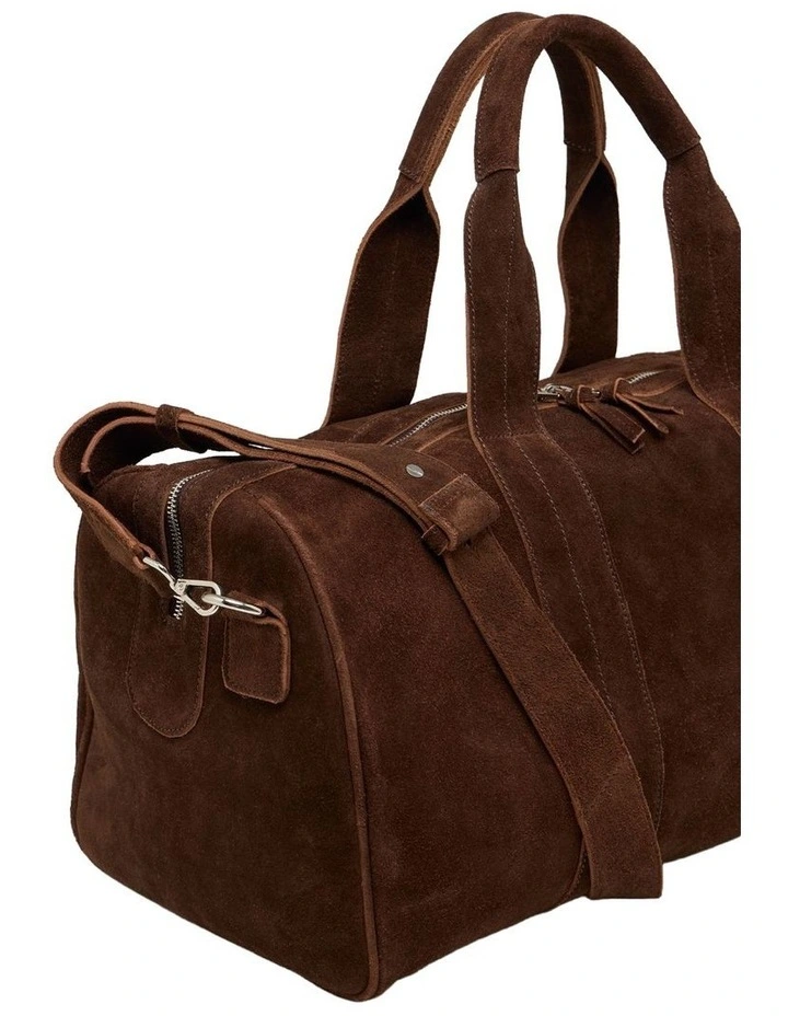 Miles Suede Weekender Bag in Hikory image 4