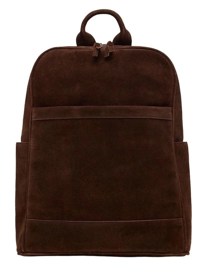 Miles Suede Backpack Bag in Hikory image 1