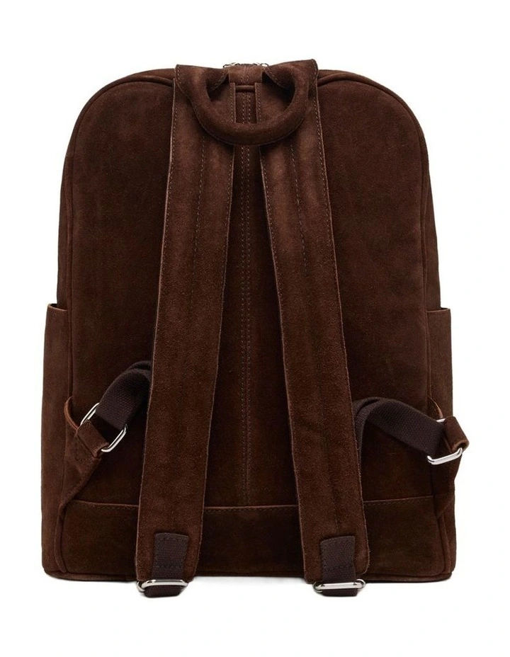 Miles Suede Backpack Bag in Hikory image 3