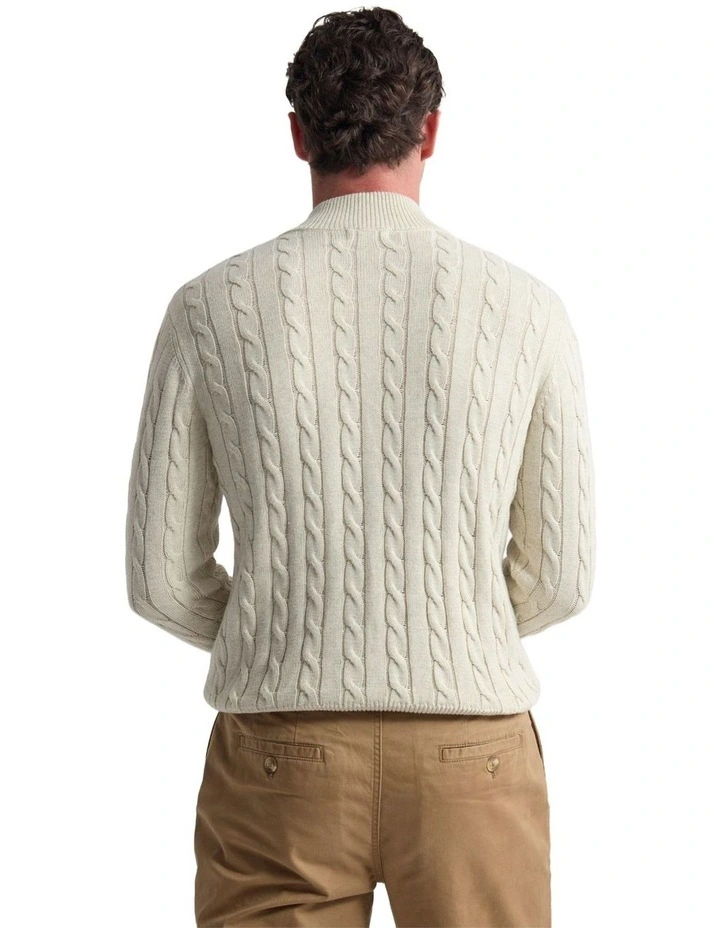 Marlon Zip Neck Cable in Ecru image 2