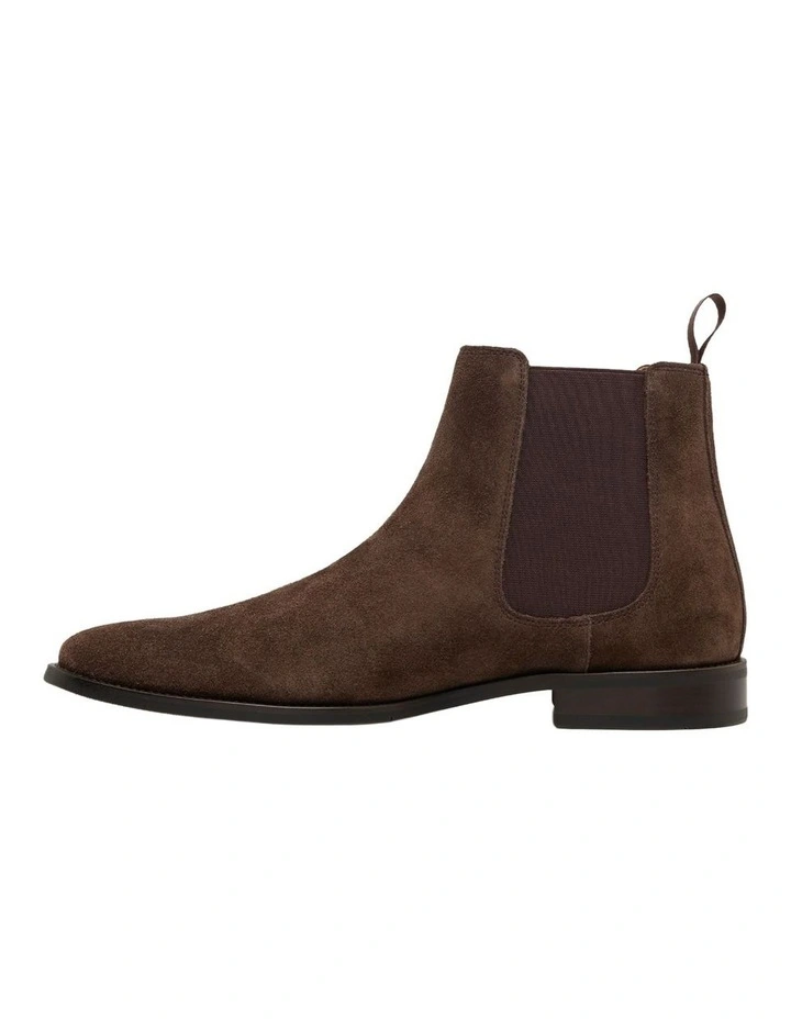 Colby Suede Chelsea Boot in Chocolate image 3