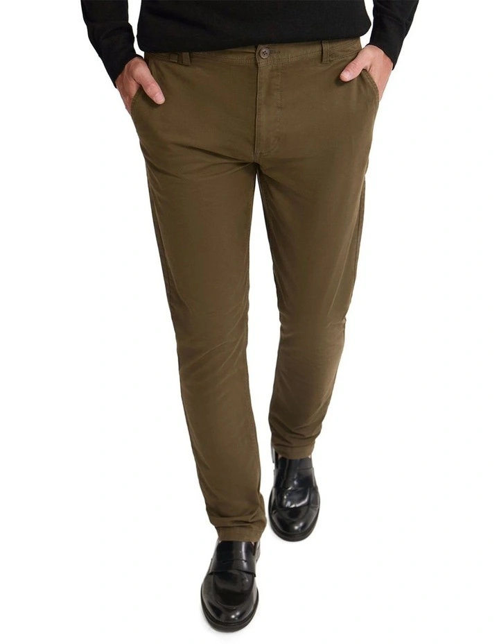 Slim Fit Chino Pant in Olive image 4