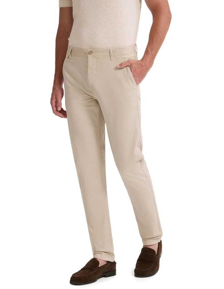 Slim Fit Chino Pant in Chalk image 3