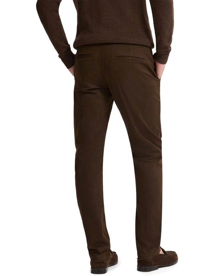 Slim Fit Chino Pant in Chocolate image 2