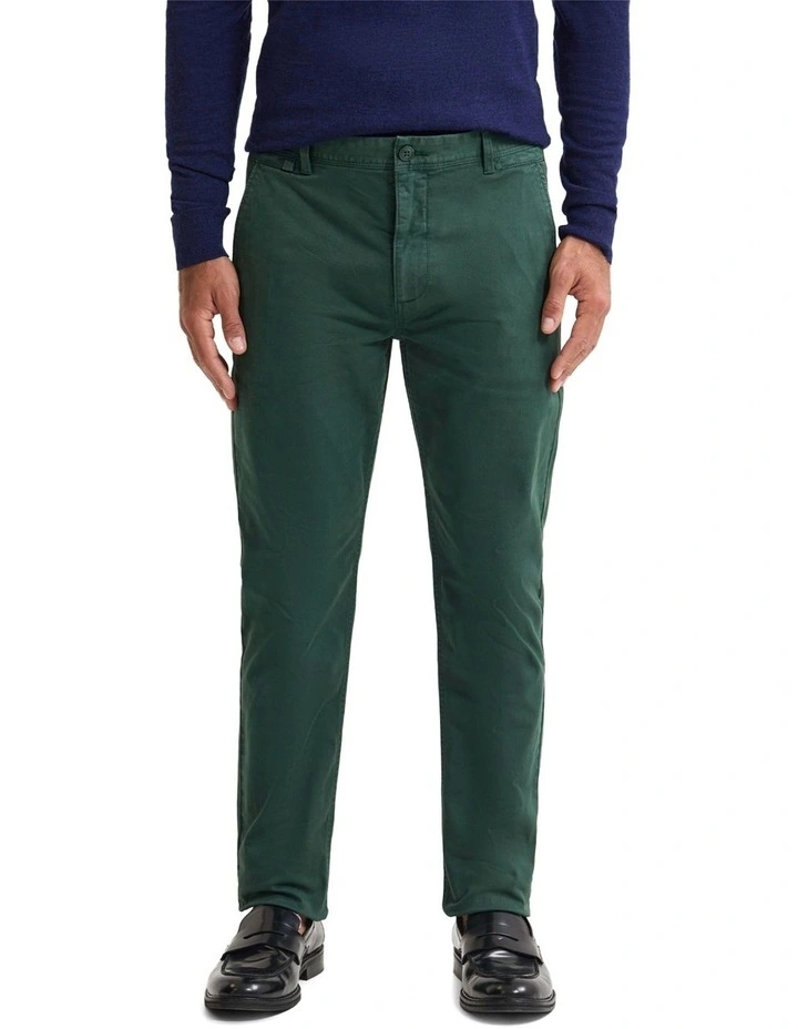 Slim Fit Chino in Bottle Green image 1
