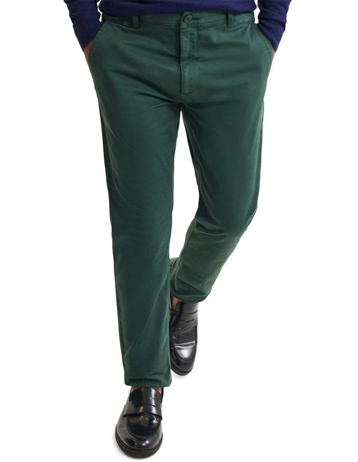 Slim Fit Chino in Bottle Green image 4
