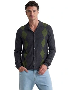 Justin Argyle Cardigan in Charcoal