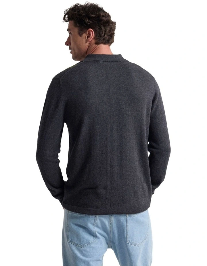 Justin Argyle Cardigan in Charcoal image 2