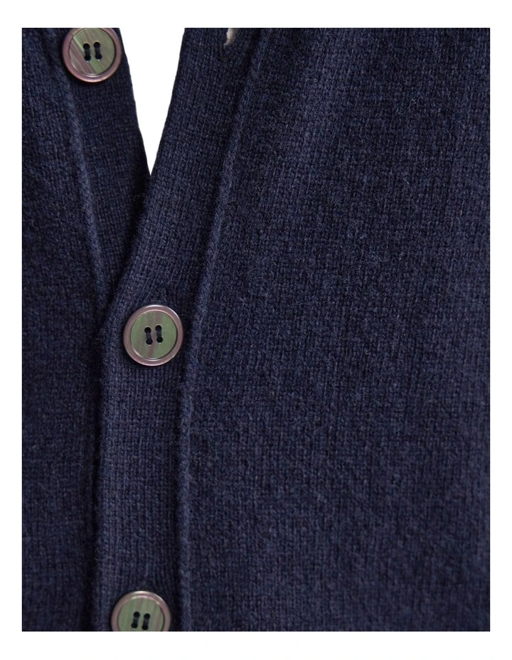 Benedict Wool Cardigan in Navy image 6