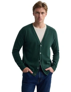 Benedict Wool Cardigan in Green