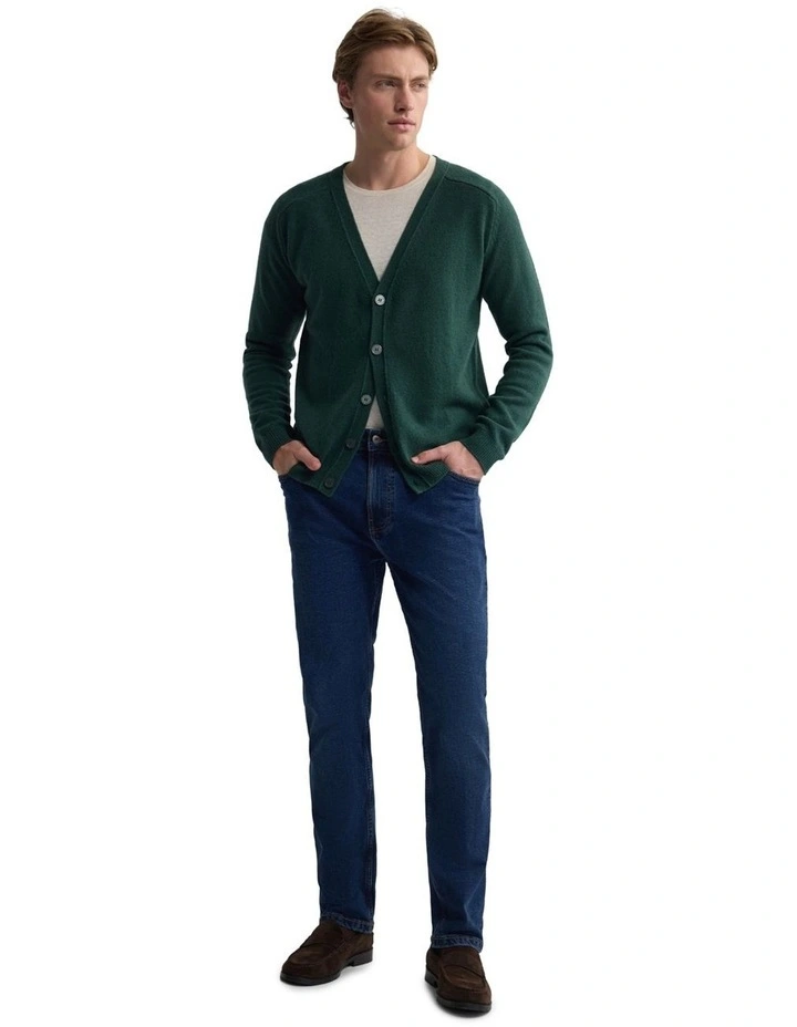 Benedict Wool Cardigan in Green image 6