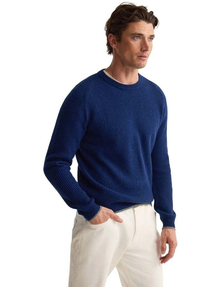 Cedar Wool Tipping Knit in Blue image 3