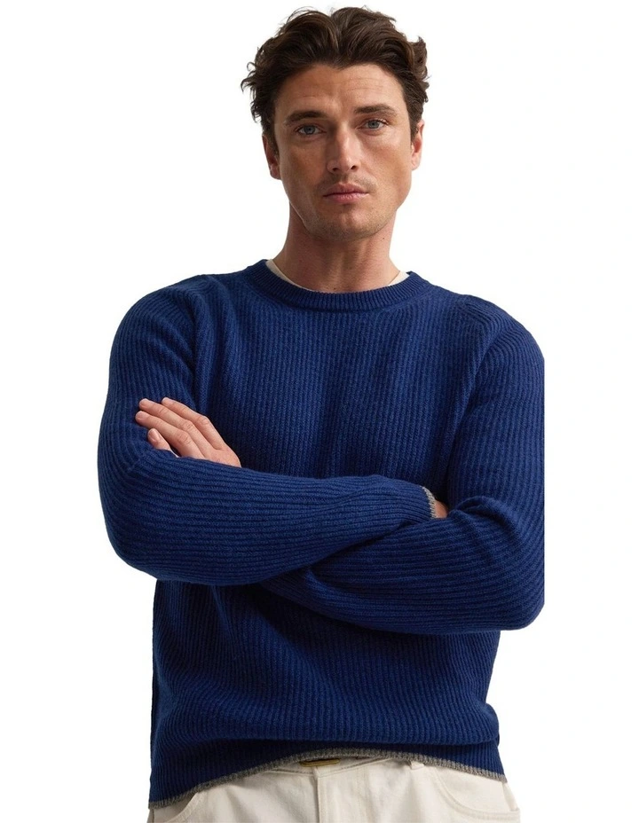 Cedar Wool Tipping Knit in Blue image 4