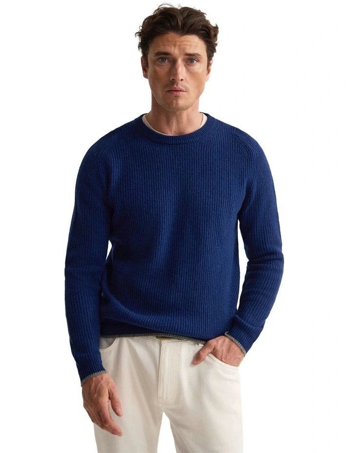 Cedar Wool Tipping Knit in Blue image 5