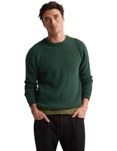 Cedar Wool Tipping Knit in Green