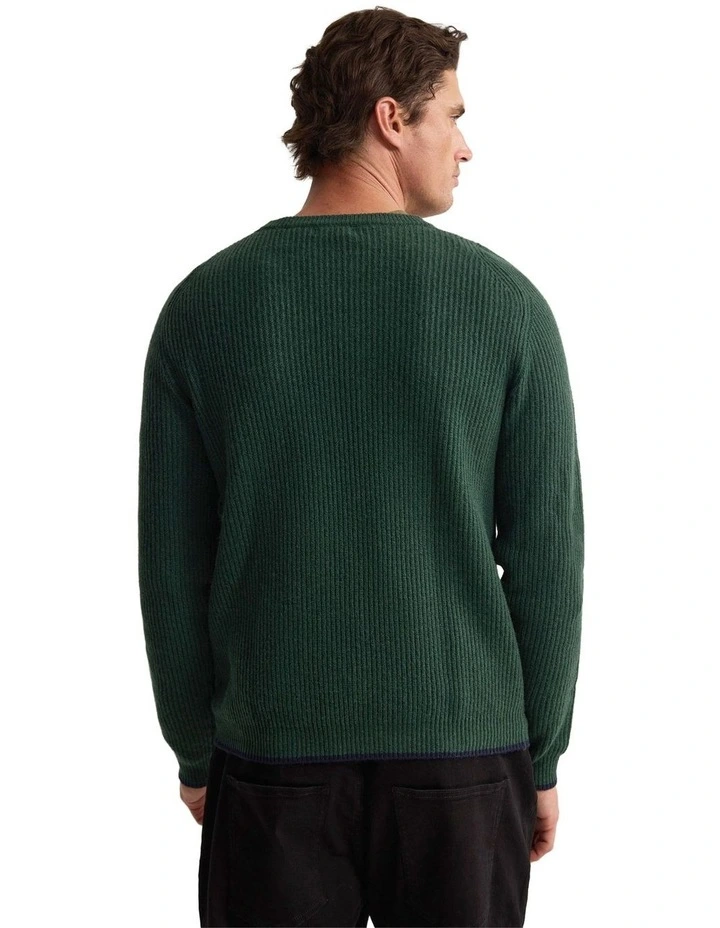 Cedar Wool Tipping Knit in Green image 2