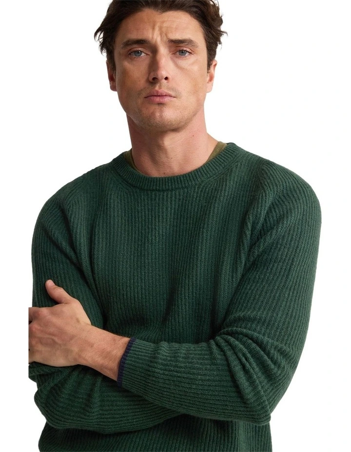 Cedar Wool Tipping Knit in Green image 4
