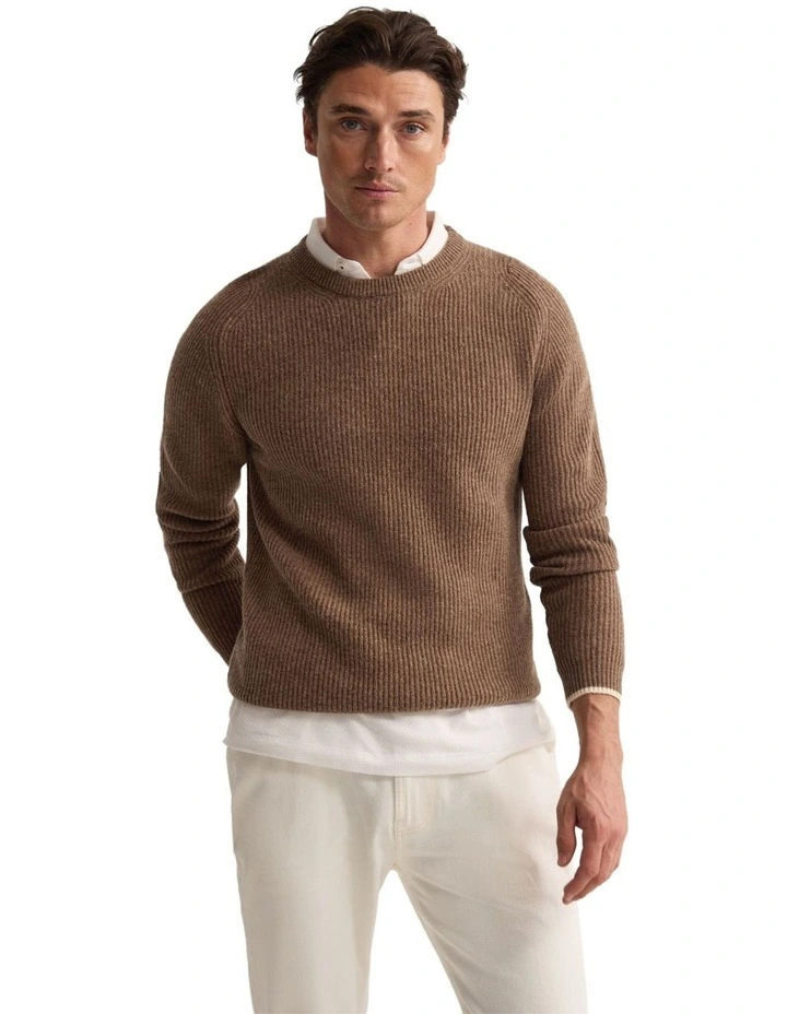 Cedar Wool Tipping Knit in Sand image 1