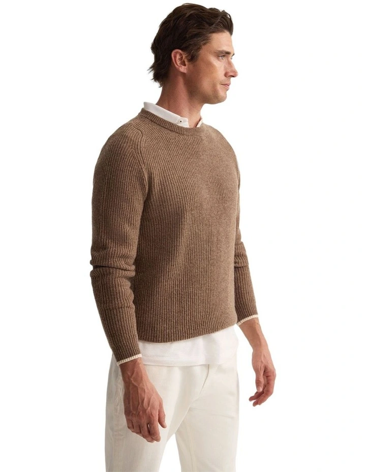 Cedar Wool Tipping Knit in Sand image 3