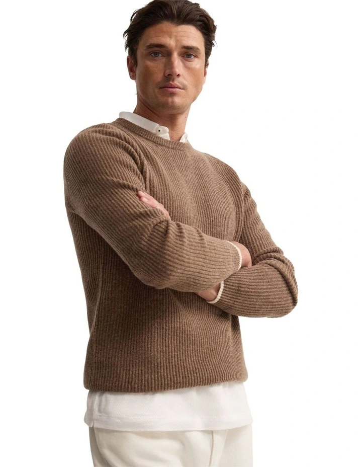 Cedar Wool Tipping Knit in Sand image 4