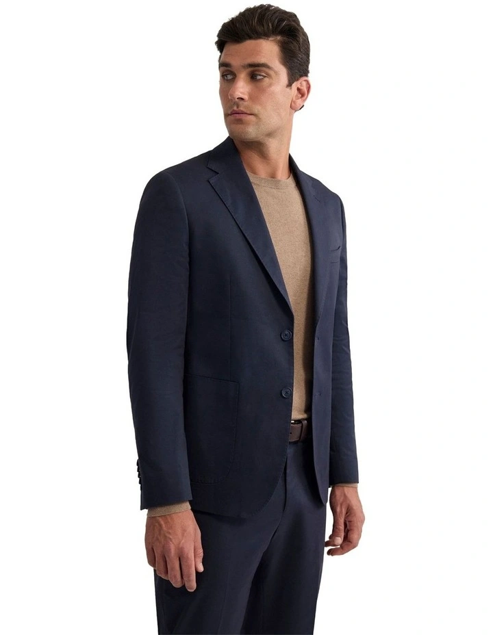 Wordsworth Cotton Blend Jacket in Navy image 2