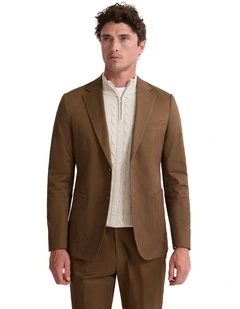 Wordsworth Cotton Blend Jacket in Bark