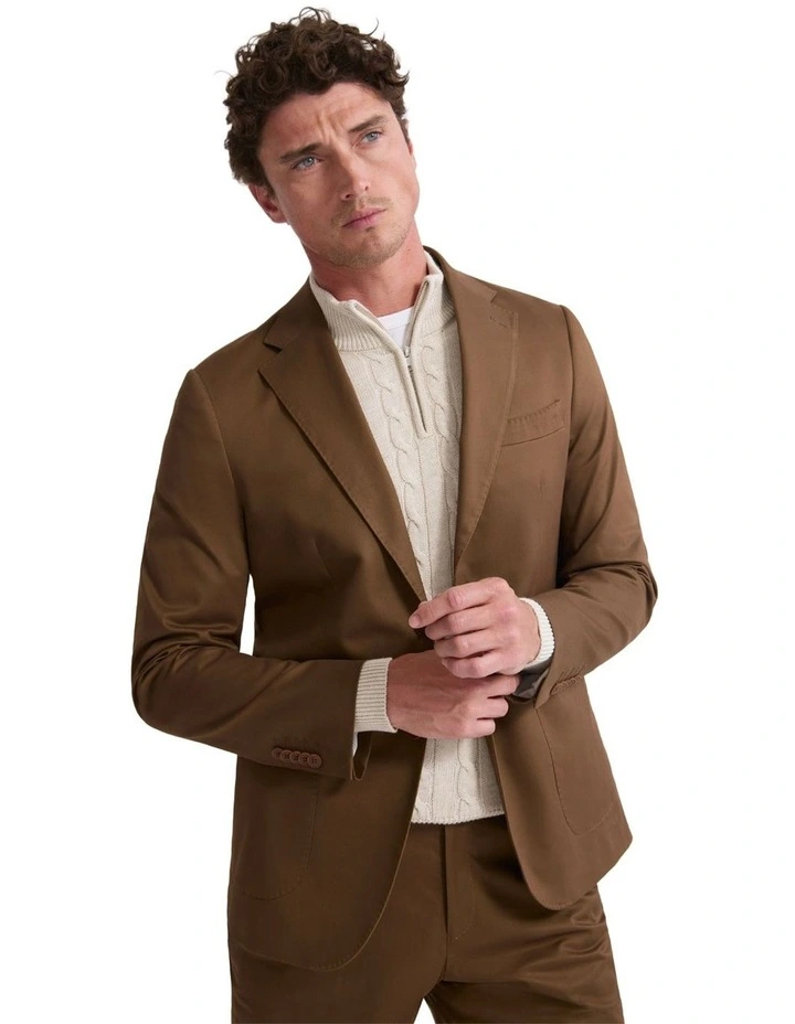 Wordsworth Cotton Blend Jacket in Bark image 4