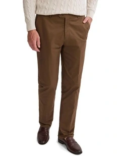 Wordsworth Cotton Blend Pant in Bark