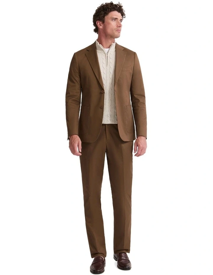 Wordsworth Cotton Blend Pant in Bark image 5