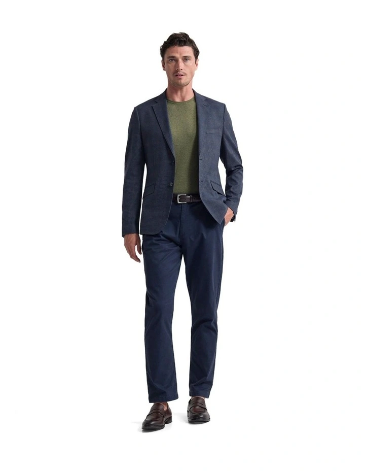 Milton Stretch Cotton Blazer in Navy image 5