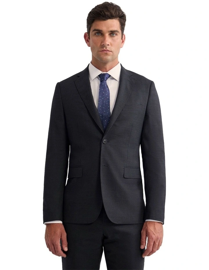 Byron Wool Suit Jacket in Charcoal image 1