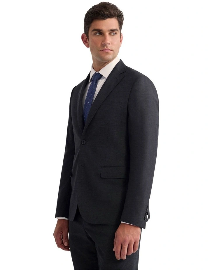 Byron Wool Suit Jacket in Charcoal image 3
