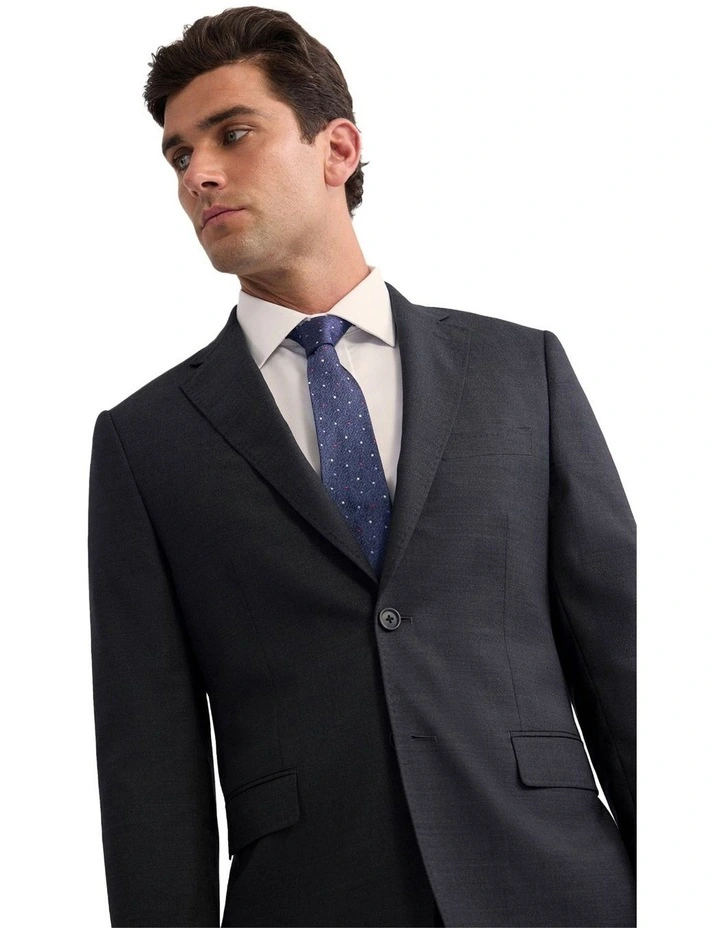 Byron Wool Suit Jacket in Charcoal image 4