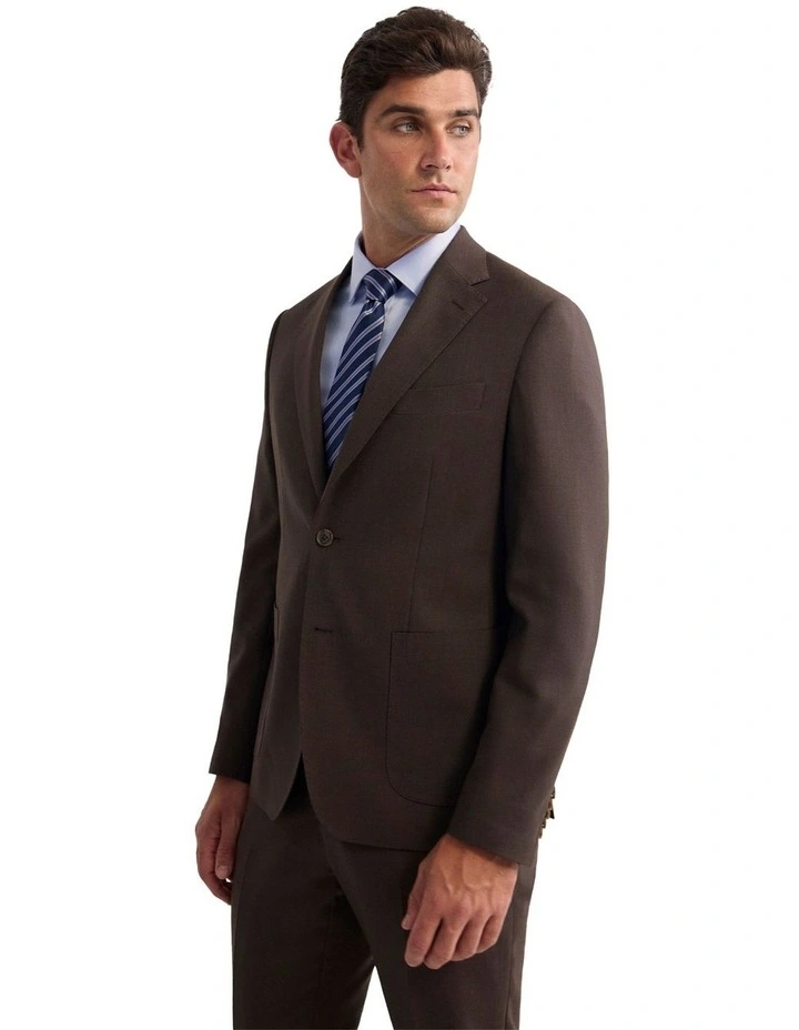 Wordsworth Wool Suit Jacket in Brown image 3