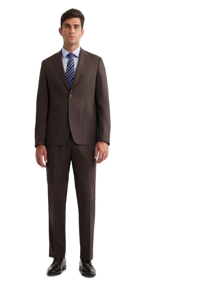 Wordsworth Wool Suit Jacket in Brown image 5