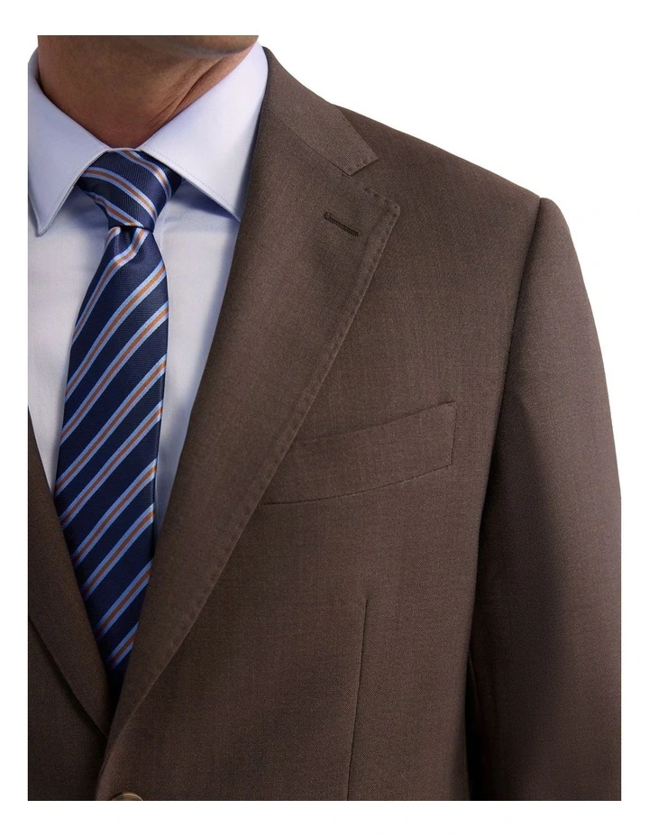 Wordsworth Wool Suit Jacket in Brown image 6
