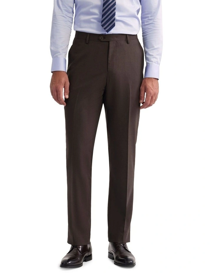 Wordsworth Wool Suit Pant in Brown image 1
