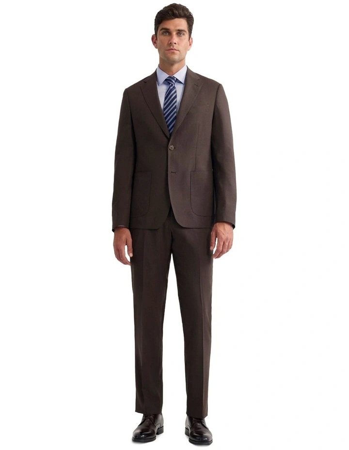 Wordsworth Wool Suit Pant in Brown image 5
